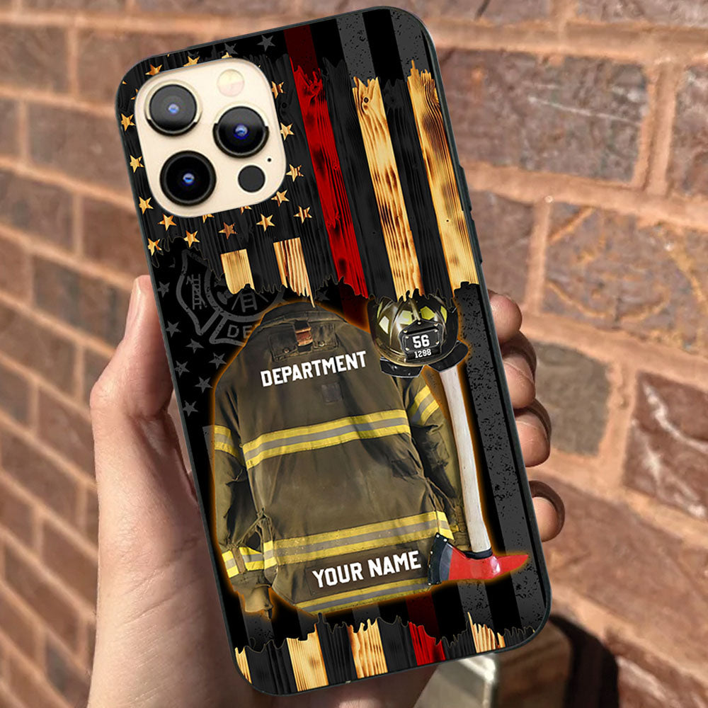 Custom Clothes And Helmet Firefighter Phone Case Gift For Firefighter K1702