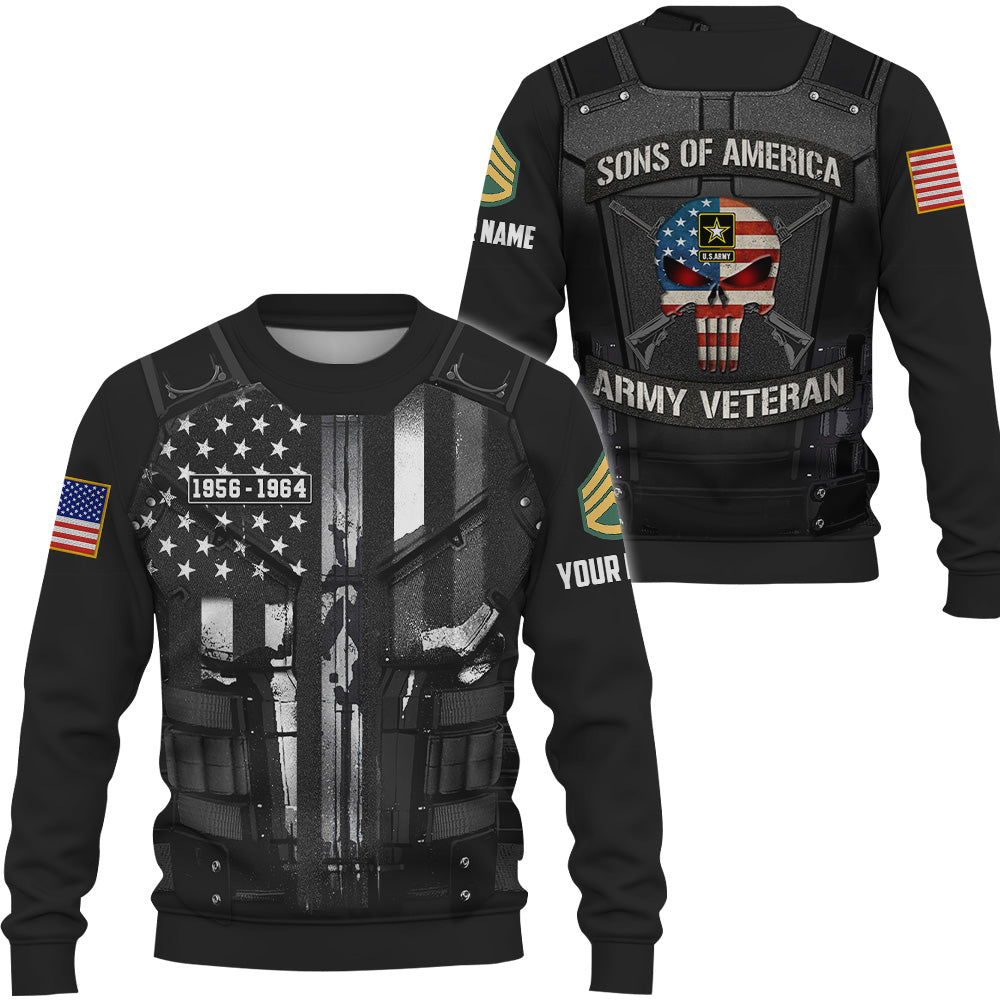 Personalized All Over Print Son Of America Custom Division Custom Shirt For Veteran K1702 Trhn