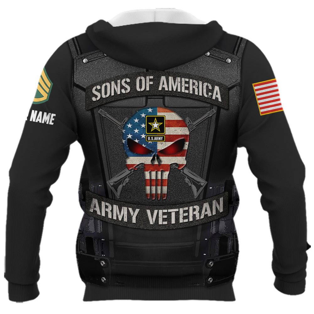 Personalized All Over Print Son Of America Custom Division Custom Shirt For Veteran K1702 Trhn