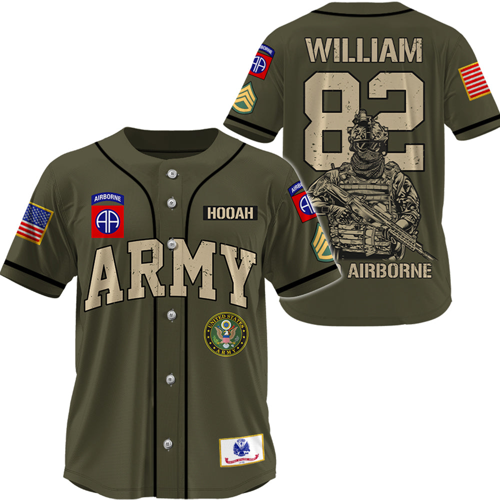 Personalized Baseball Jersey Military Shirt Custom All Military Branches Veteran Jersey Gift For Soldier Veterans K1702 Trhn