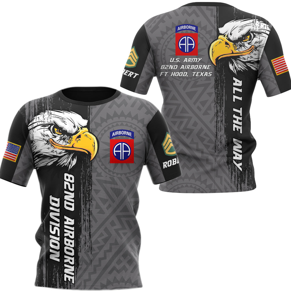 Personalized Military Division Veteran All Over Print Shirt Available All Military Branches Gift For Soldier Veterans K1702 Trhn