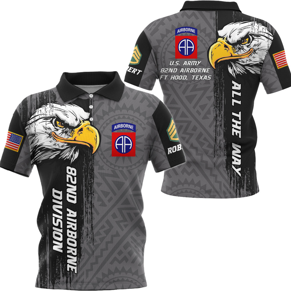 Personalized Military Division Veteran All Over Print Shirt Available All Military Branches Gift For Soldier Veterans K1702 Trhn