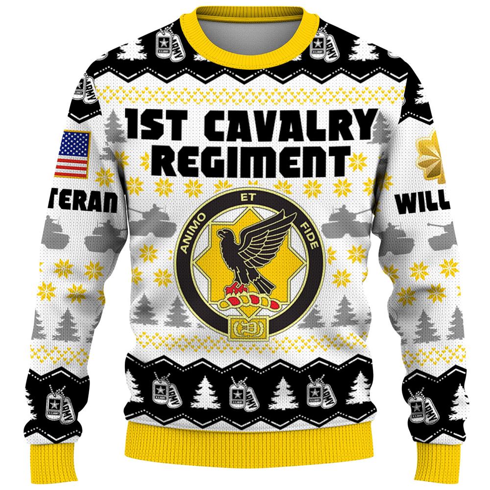 Military Christmas Ugly Sweater Custom All Branches Military Gift For Soldier Veterans K1702 Trhn