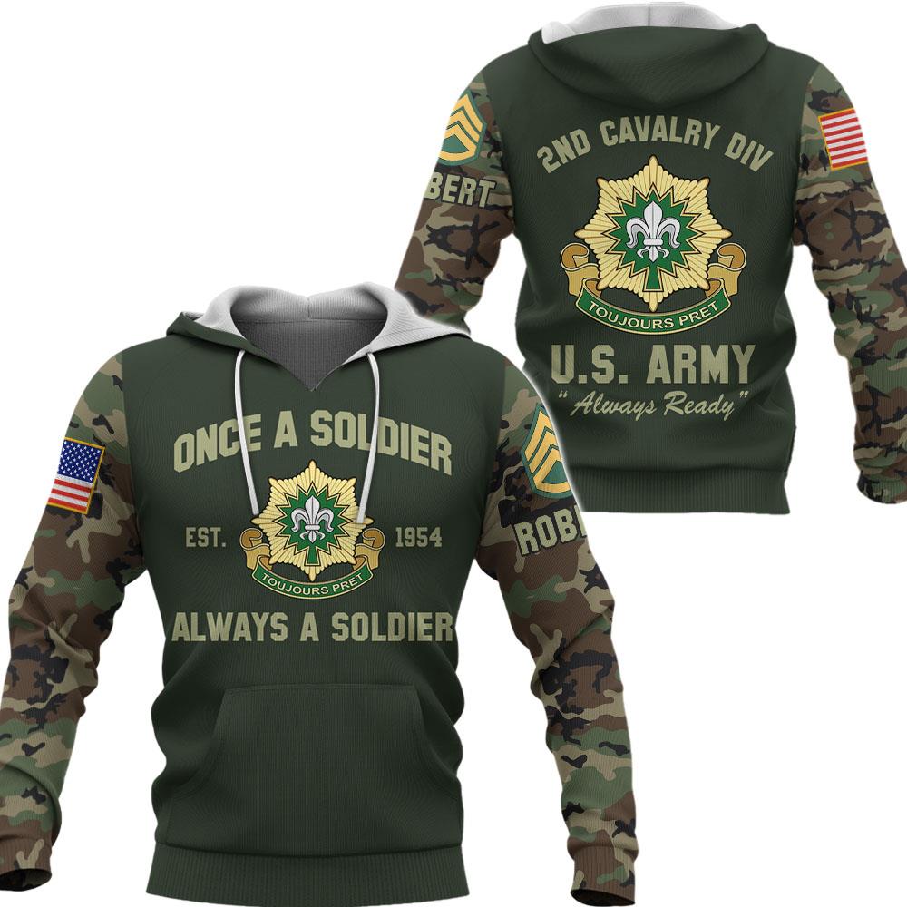 Personalized All Over Print Shirt Once Soldier Always Soldier Pattern Camouflage Military Gift For Veterans K1702 Trhn
