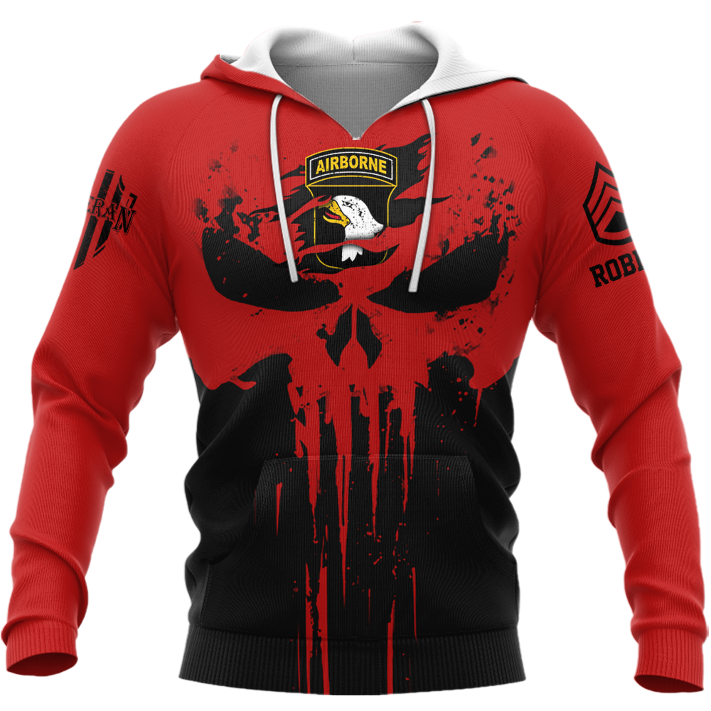 Veteran Personalized All Over Print Shirts Custom Military Division Rank Name Gift For Veterans K1702 Trhn