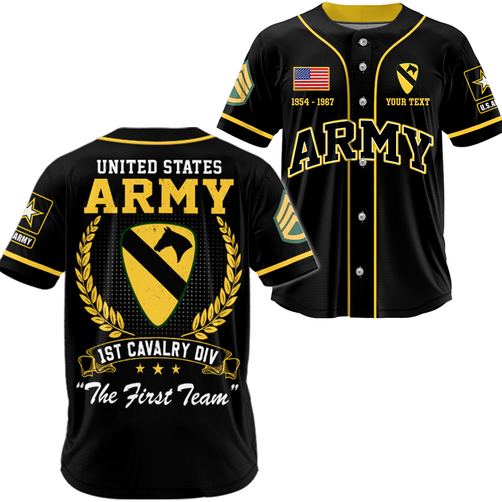 US Military Baseball Jersey Custom All Branches Rank Division Name For Military Retirement Veteran Dad Grandpa K1702