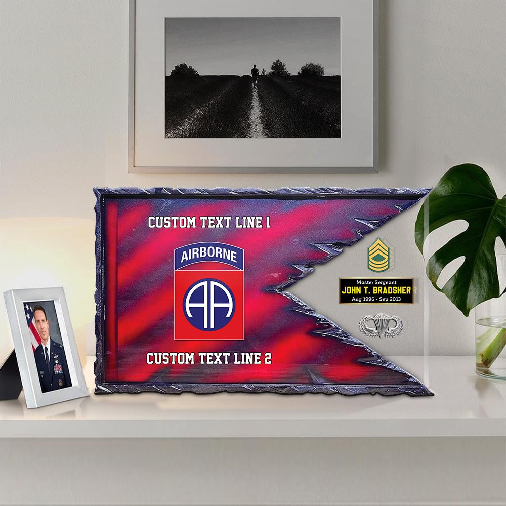 Personalized Military Plaque For Veteran, Retirement Custom Acrylic Block AvailableAll Military Branches K1702 Trhn