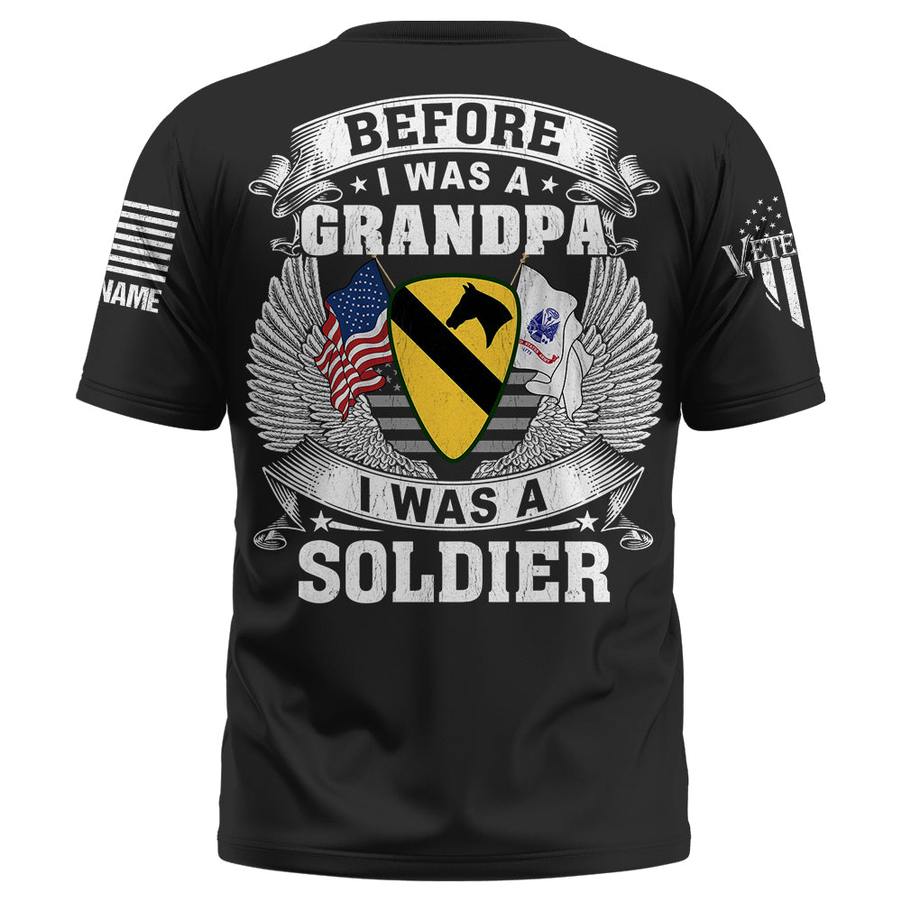 Custom Shirt Before I Was A Grandpa I Was A Paratrooper Veteran Custom All Military Branches Gift For Veterans K1702 Trhn