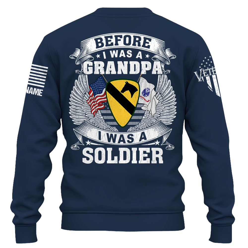 Custom Shirt Before I Was A Grandpa I Was A Paratrooper Veteran Custom All Military Branches Gift For Veterans K1702 Trhn