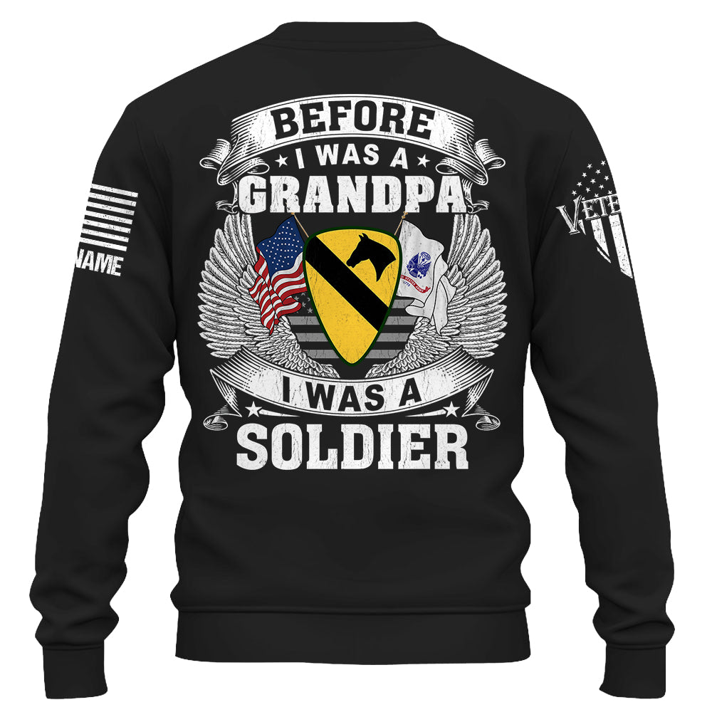 Custom Shirt Before I Was A Grandpa I Was A Paratrooper Veteran Custom All Military Branches Gift For Veterans K1702 Trhn