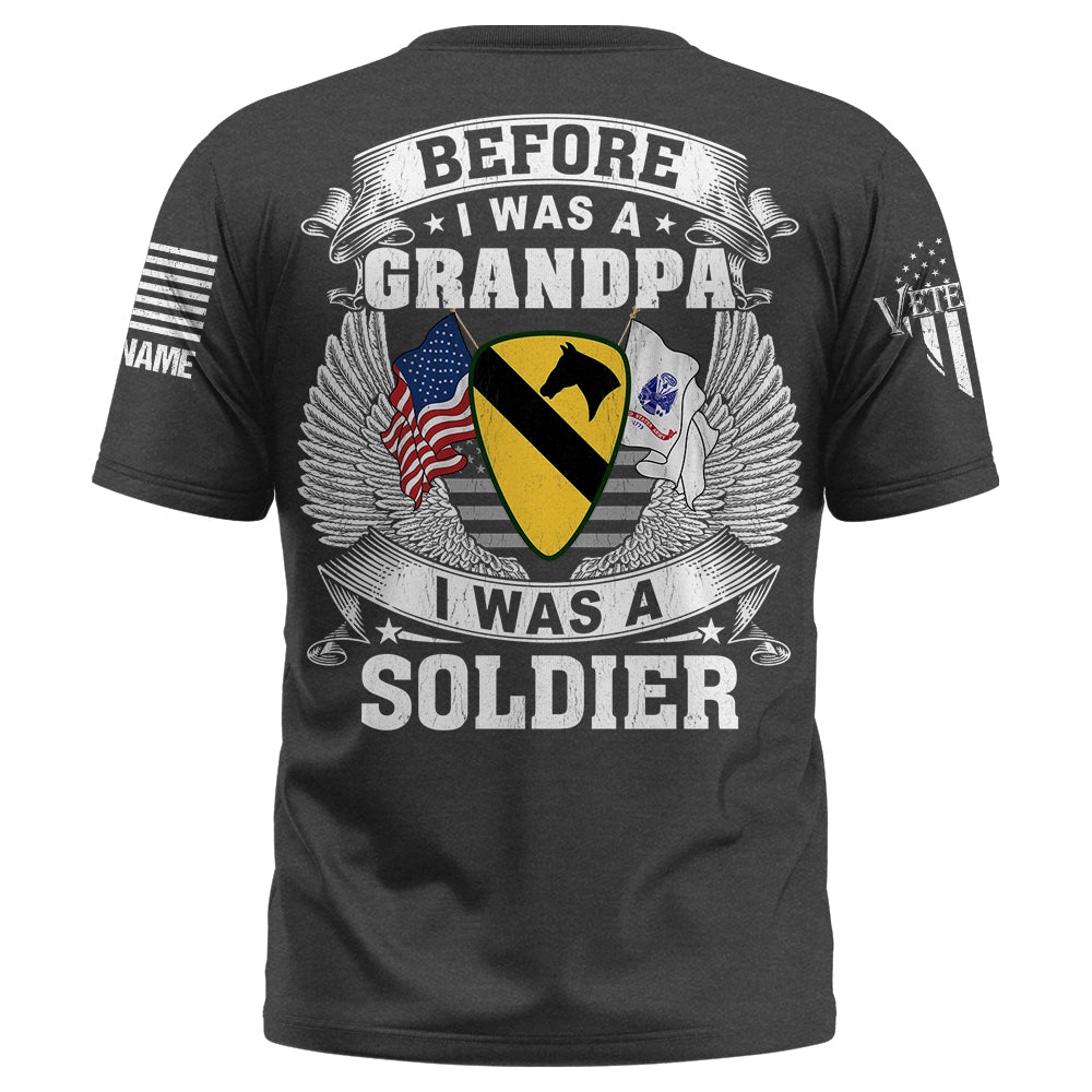 Custom Shirt Before I Was A Grandpa I Was A Paratrooper Veteran Custom All Military Branches Gift For Veterans K1702 Trhn