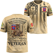 Personalized All Over Print Shirt It Cannot Be Inherited Nor Can It Purchased Custom Division Military Gift For Veteran K1702 Trhn