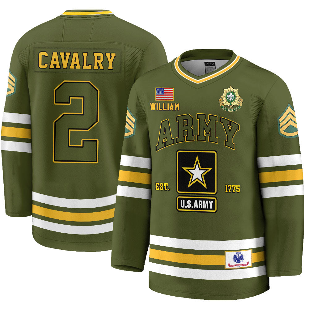 Custom US Military Hockey Jersey All Military Branches Available Gift For Veteran Soldier Vr2 K1702 Trhn