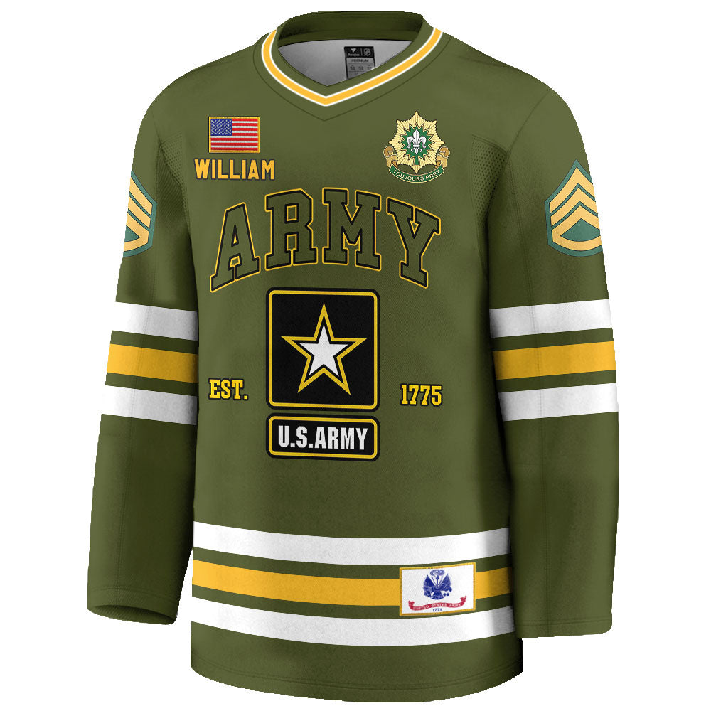 Custom US Military Hockey Jersey All Military Branches Available Gift For Veteran Soldier Vr2 K1702 Trhn