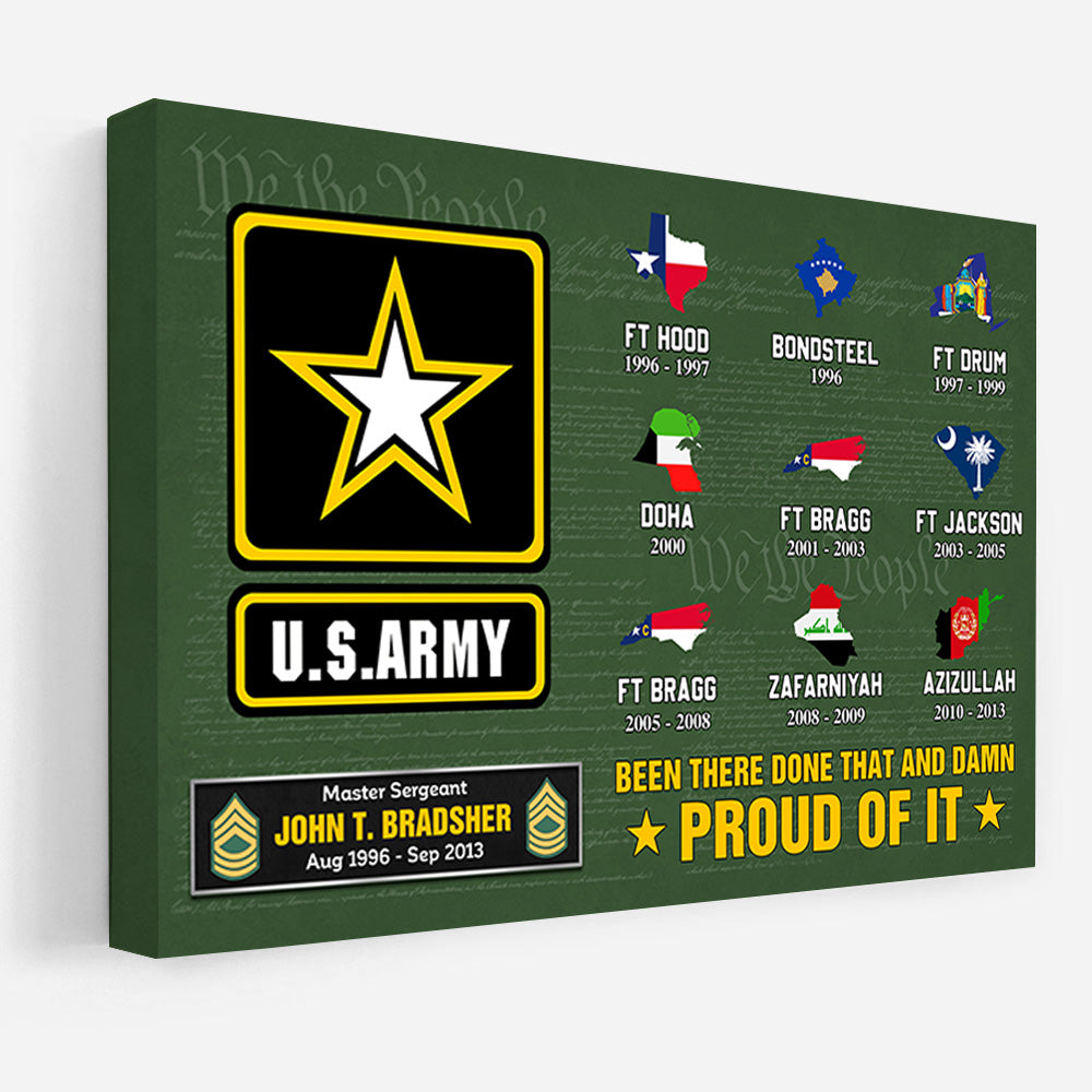 Veteran Custom Poster And Canvas Proudly Served In Military Base Personalized Gift K1702 Trhn
