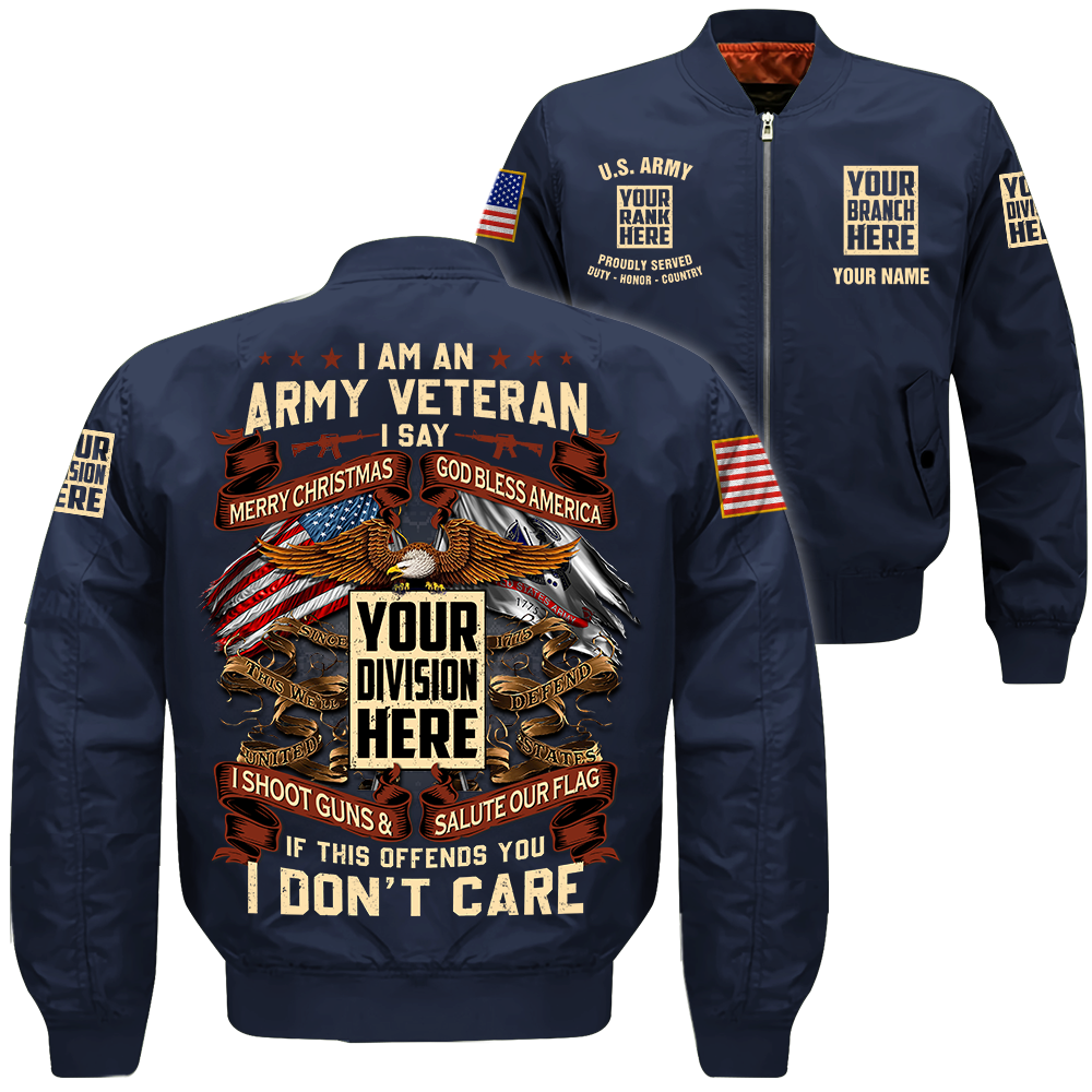 Custom Shirt I Am A Veteran I Say Merry Christmas God Bless America Gift For Veterans Xmas All Over Print Shirt K1702