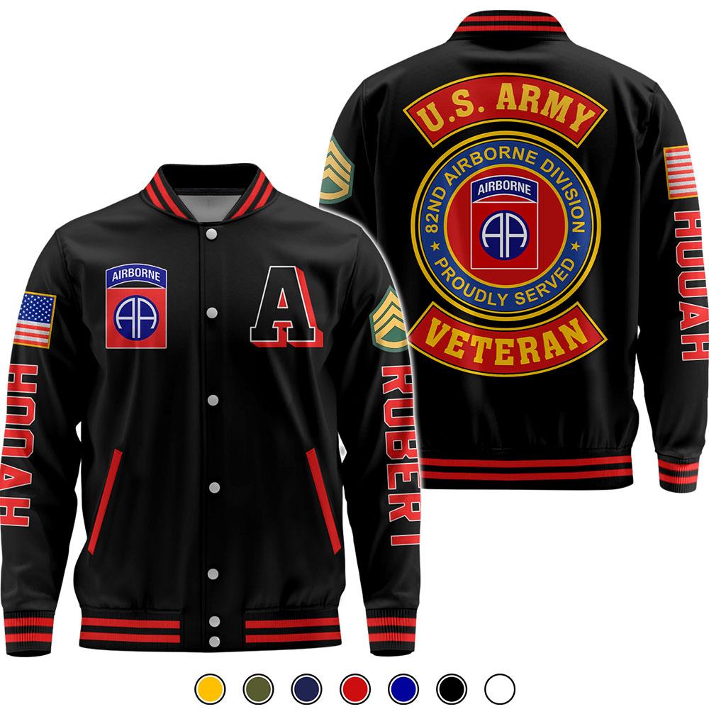 Veteran Custom Baseball Jacket Honor Duty Country Personalized Gift For Veterans K1702 Trhn
