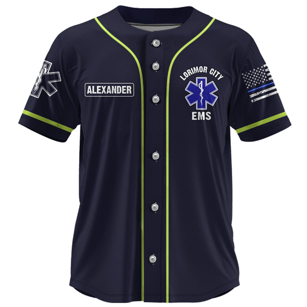 Firefighter Ems Paramedic Baseball Jersey Fireman Custom Fire Dept Gift For Firefighters K1702 Trhn