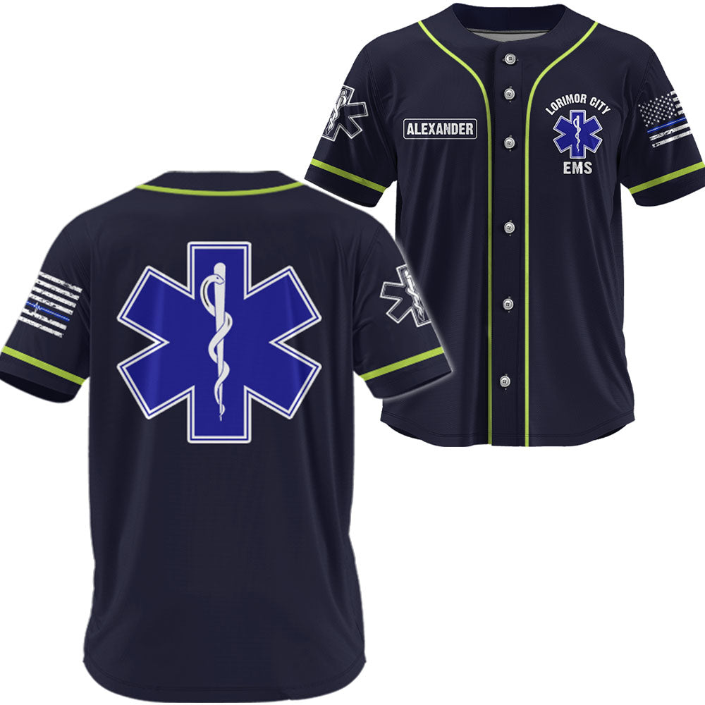 Firefighter Ems Paramedic Baseball Jersey Fireman Custom Fire Dept Gift For Firefighters K1702 Trhn