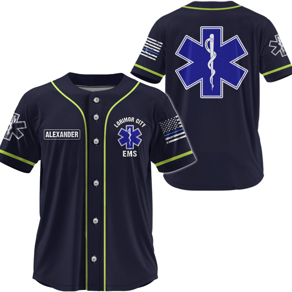 Firefighter Ems Paramedic Baseball Jersey Fireman Custom Fire Dept Gift For Firefighters K1702 Trhn
