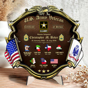 Personalized Wooden Veteran U.S Military World Tour Personalized Gift For Veteran K1702 Trhn