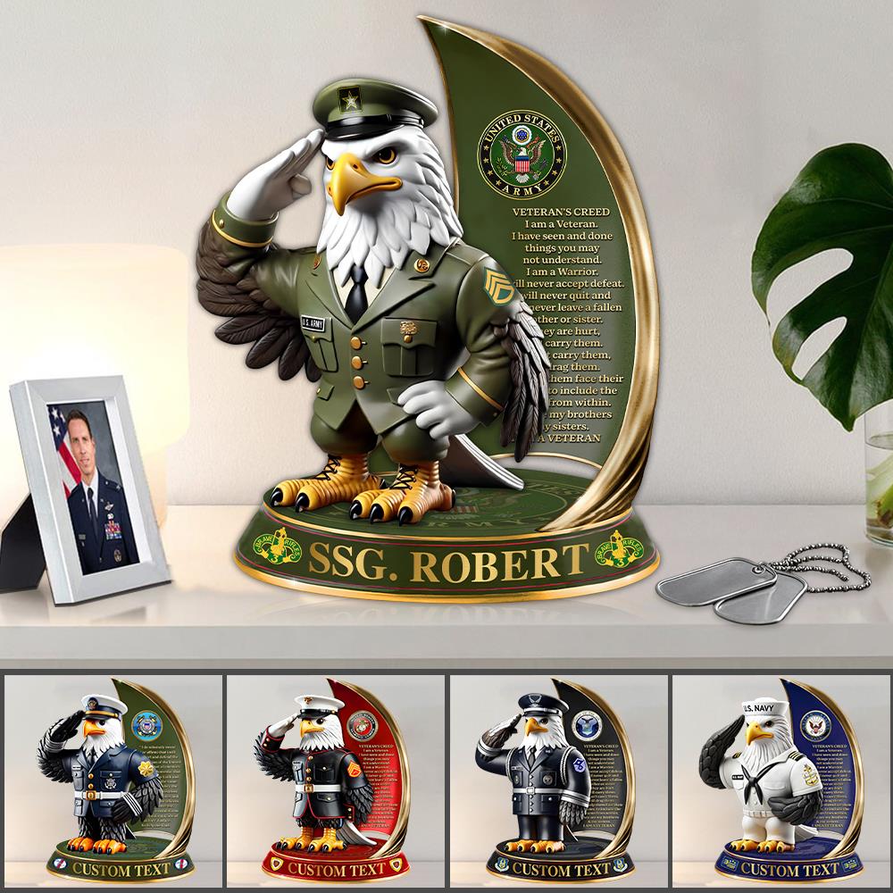 Personalized Acrylic Block Plaque Veteran Oath Of Enlistment  Custom All Military Branches Acrylic Plaque, Gift For Veterans K1702 Trhn