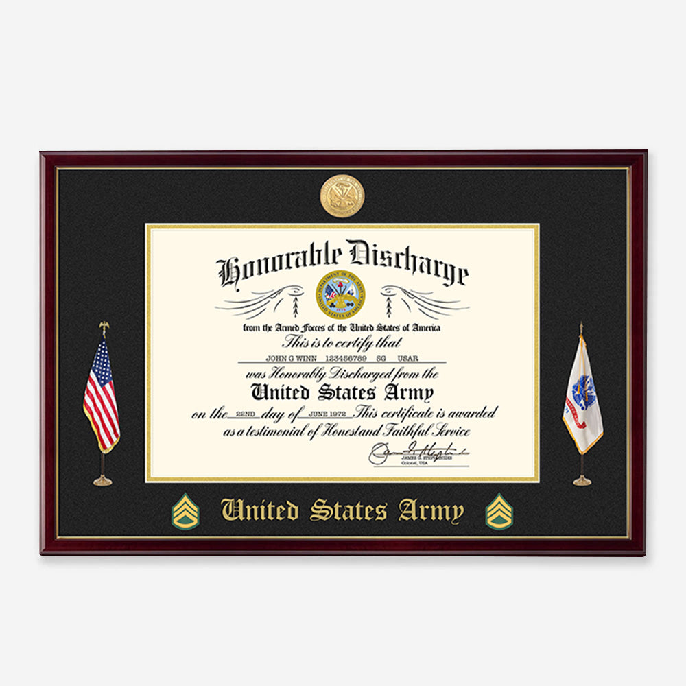 Custom Poster And Canvas Honorable Discharge Plaque. Military Award Available To All Military Branches Veteran Gift K1702 Trhn