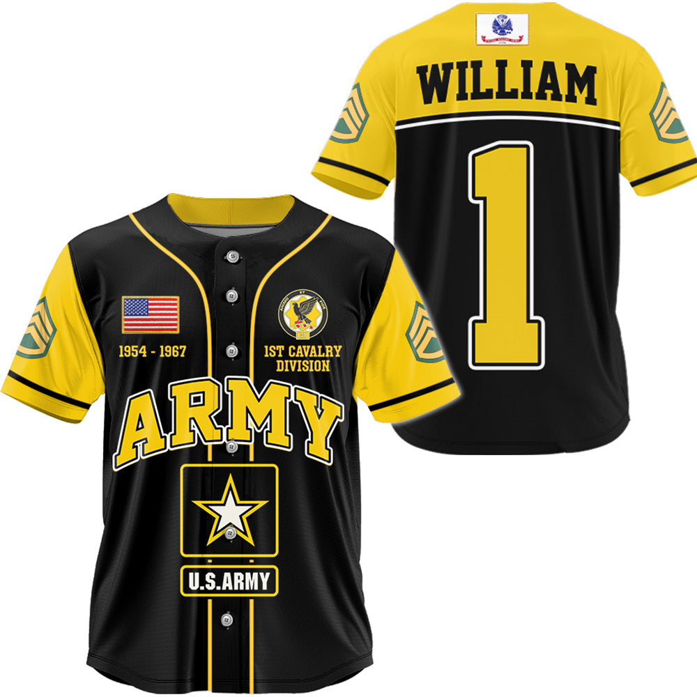 Personalized Military Baseball Jersey – Veteran Gift for Retirement, All Branches & Ranks K1702 Trhn