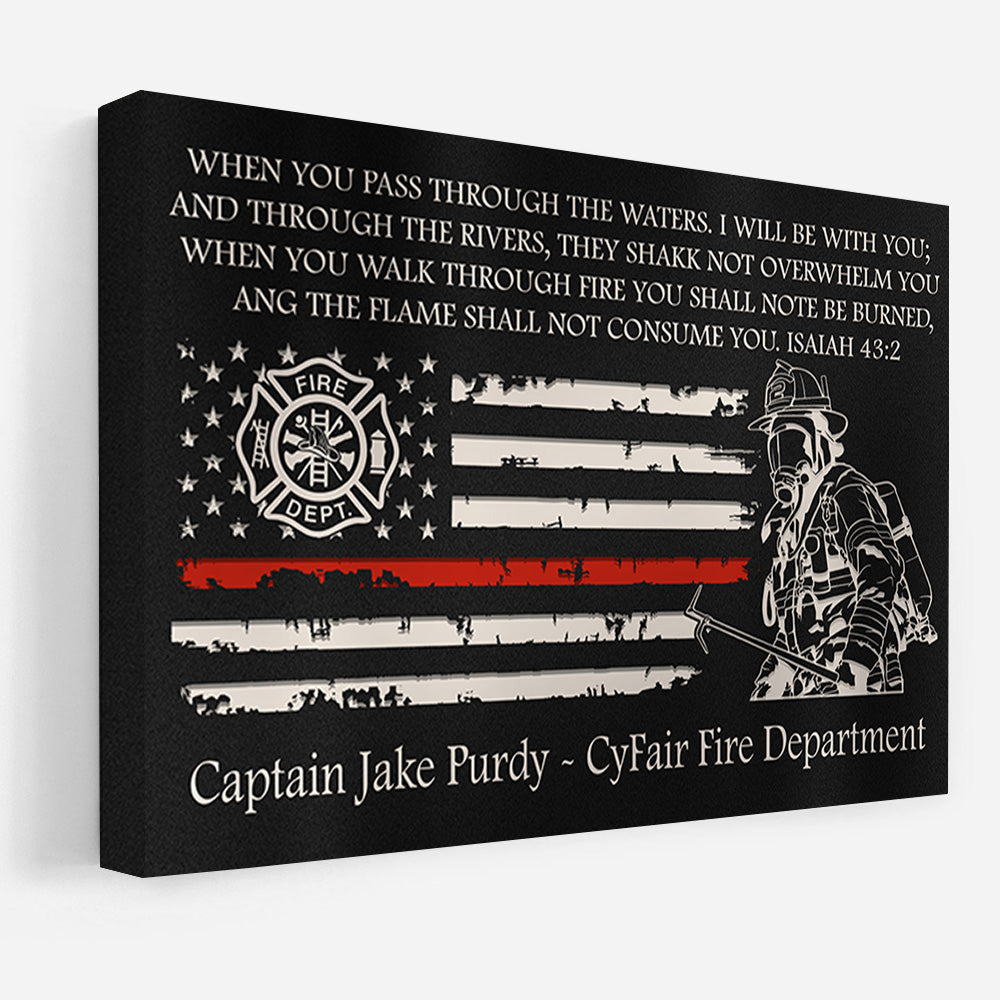 U.S. Firefighter Poster And Canvas Personalized Gift For Firefighter And Retired Firefighter K1702 Trhn