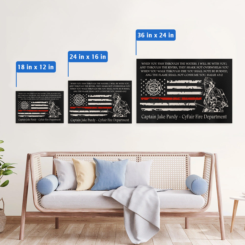U.S. Firefighter Poster And Canvas Personalized Gift For Firefighter And Retired Firefighter K1702 Trhn