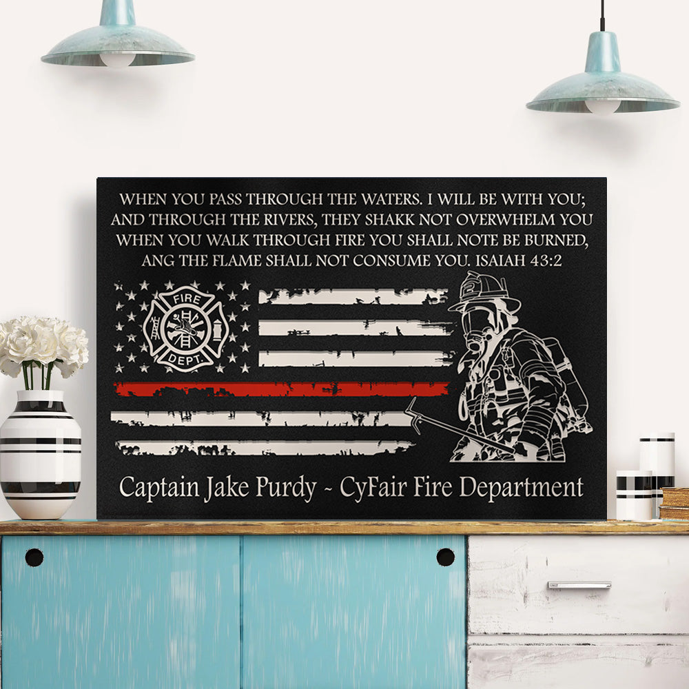 U.S. Firefighter Poster And Canvas Personalized Gift For Firefighter And Retired Firefighter K1702 Trhn