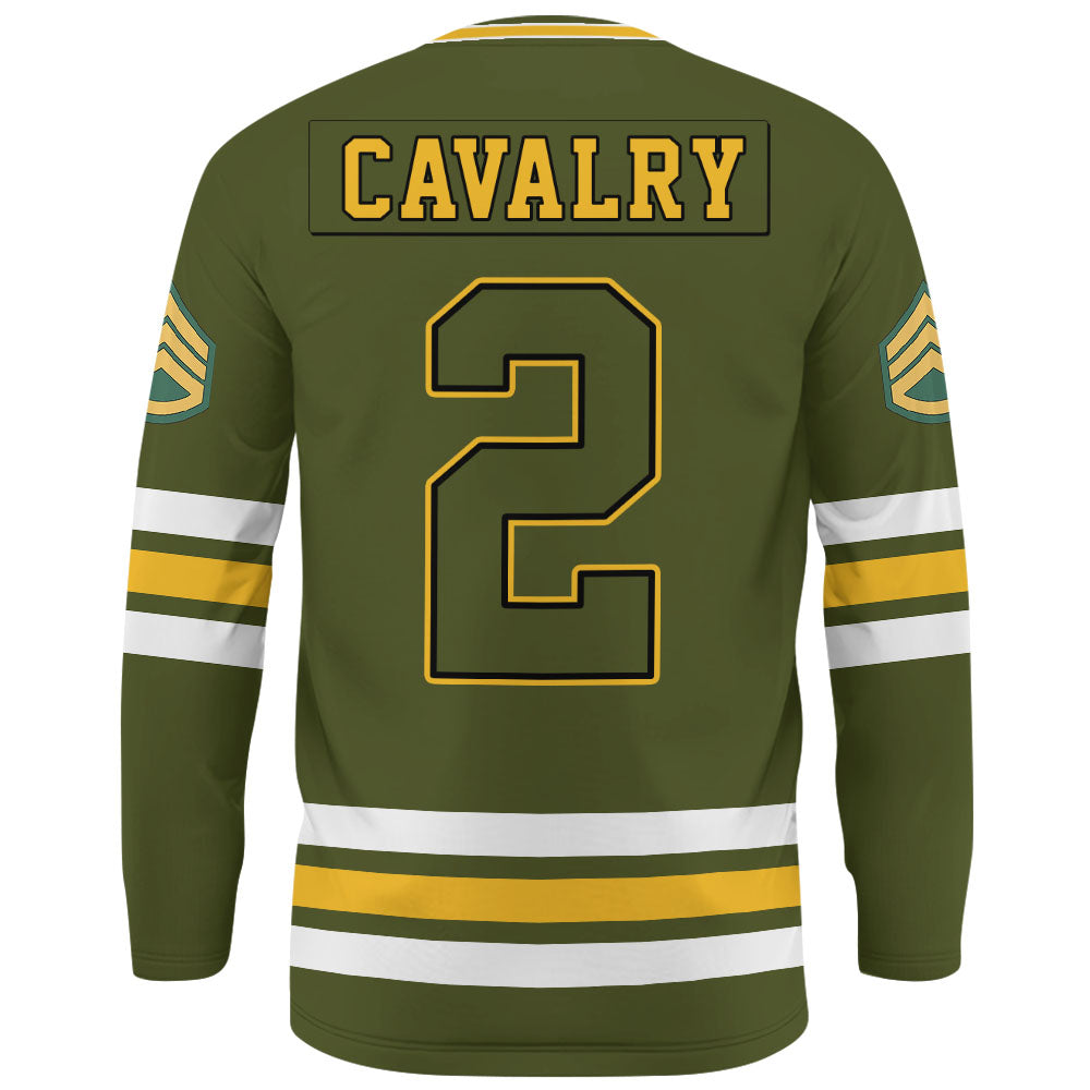 Custom US Military Hockey Jersey All Military Branches Available Gift For Veteran Soldier K1702 Trhn