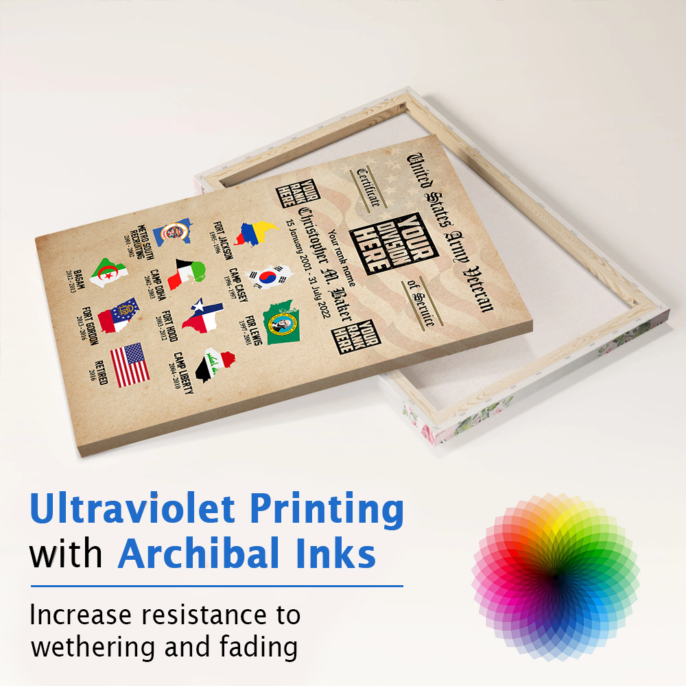 Veteran Custom Poster Canvas U.S Military World Tour Personalized Gift For Veteran K1702