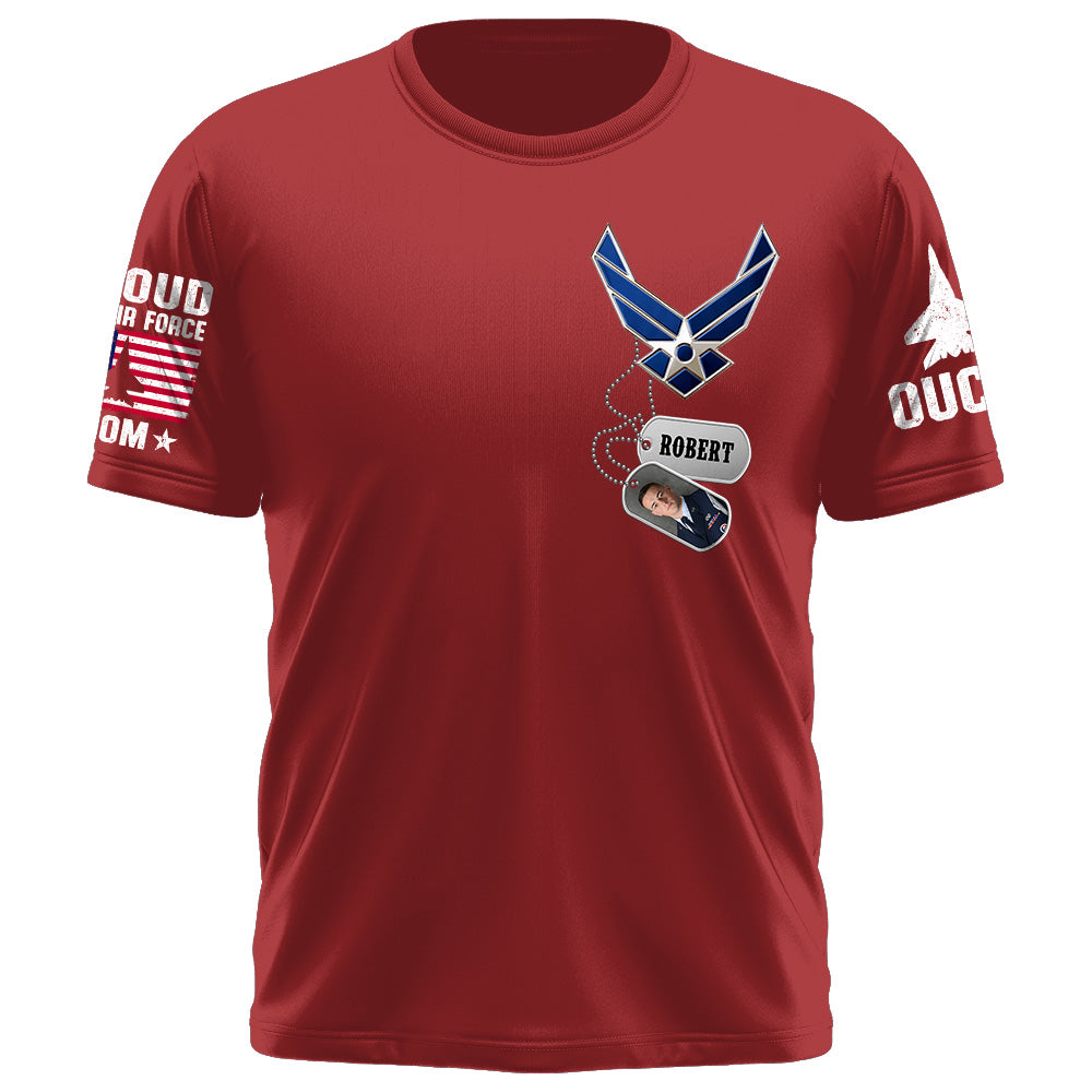 Custom Shirt Military Family Army Mom Shirt Custom Name And Photo Soldier Gift For Military Family Member K1702 Trhn