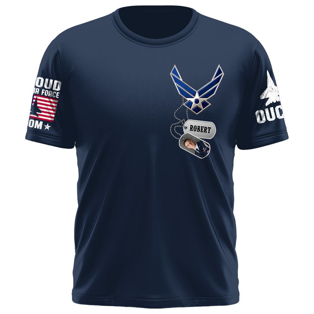 Custom Shirt Military Family Army Mom Shirt Custom Name And Photo Soldier Gift For Military Family Member K1702 Trhn