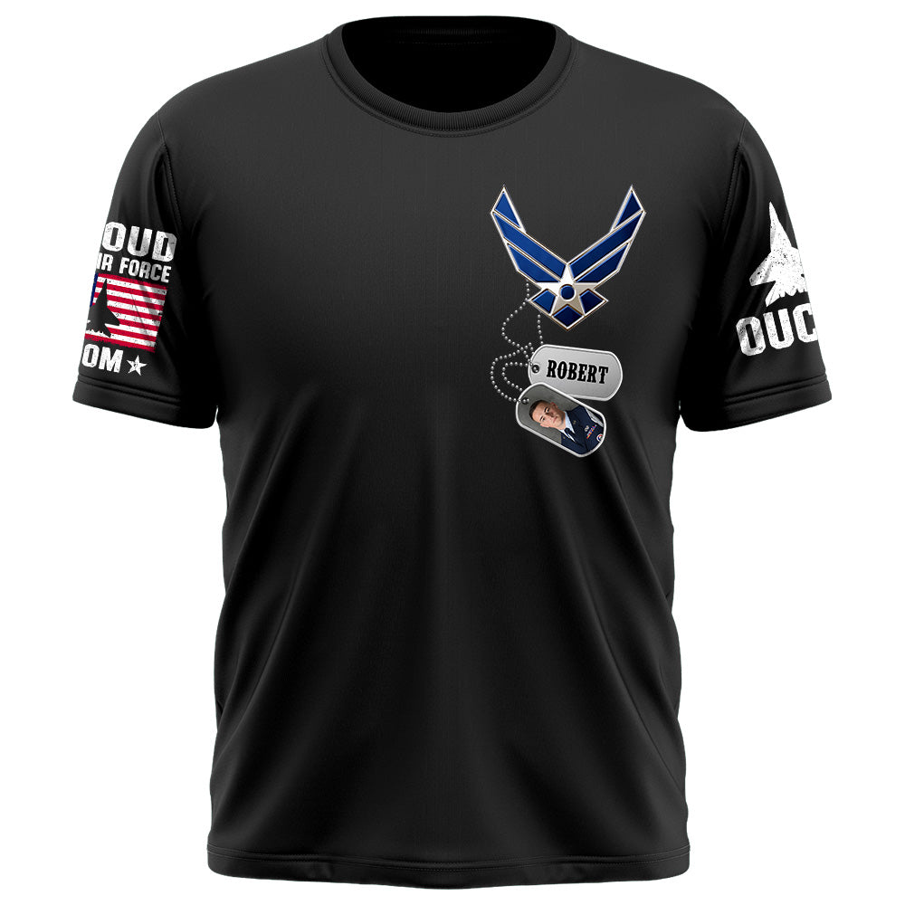 Custom Shirt Military Family Army Mom Shirt Custom Name And Photo Soldier Gift For Military Family Member K1702 Trhn