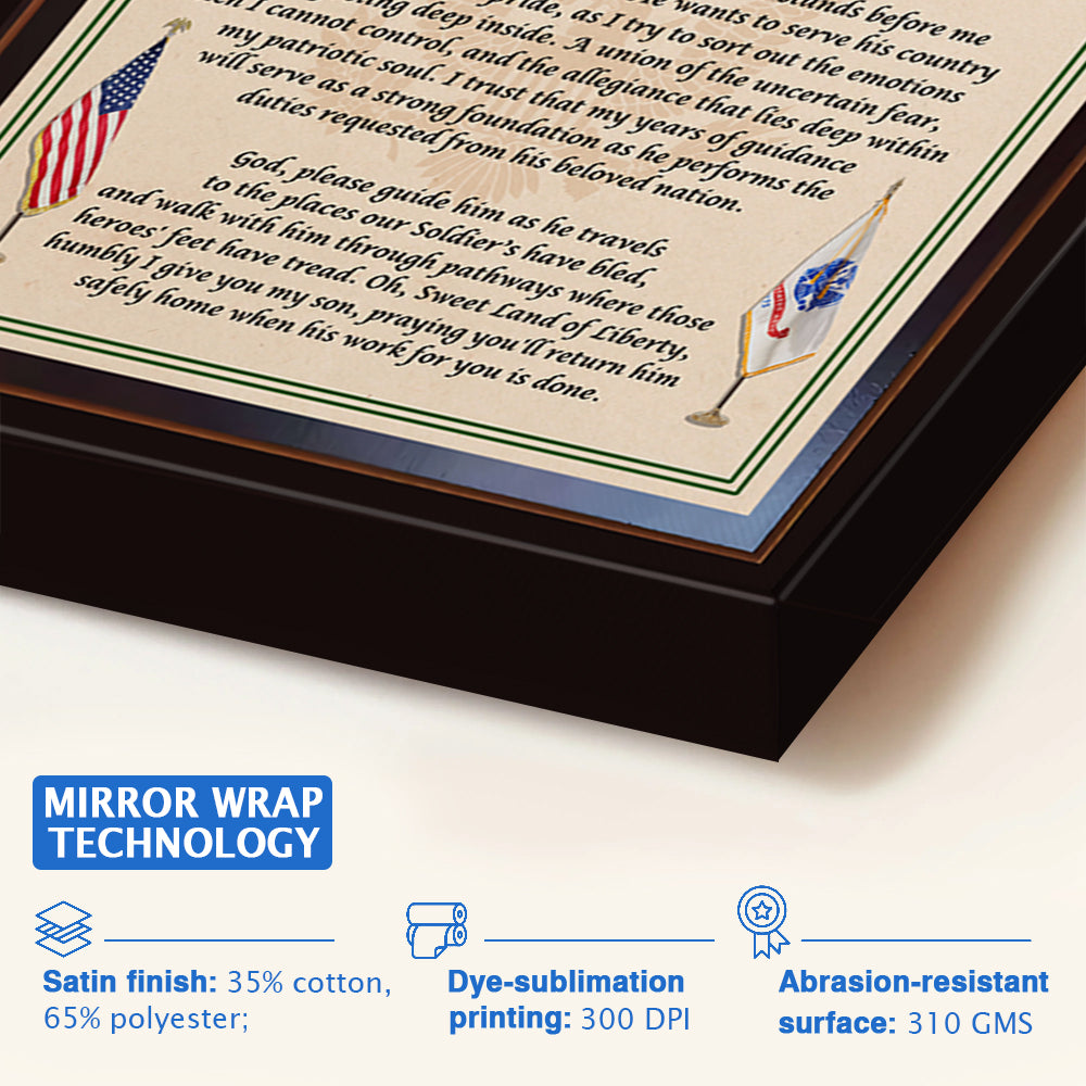 Custom Poster And Canvas I Give You My Son – Armed Forces Custom Gift For Family Military K1702 Trhn