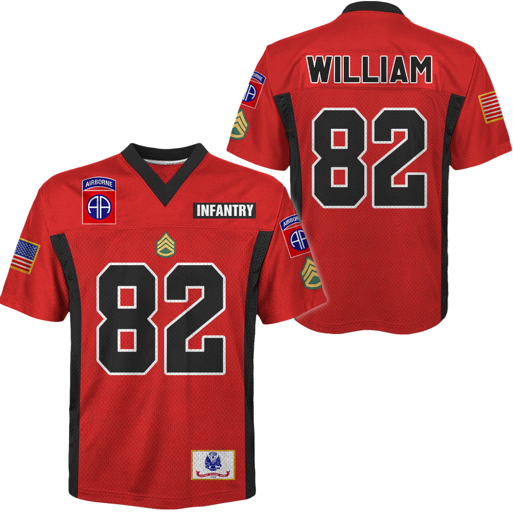 Personalized US Military Football Jersey Custom All Branches Rank Division Name For Military Retirement Veteran Dad Grandpa K1702 Trhn