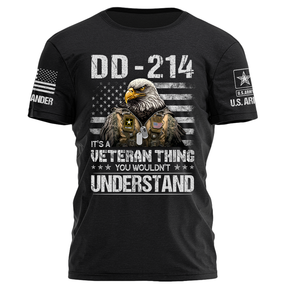 DD 214 It's A Veteran Thing You Wouldn't Understand Personalized Shirt For Veteran K1702
