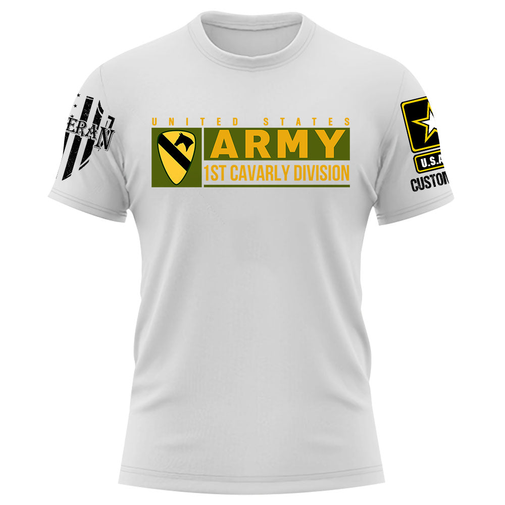 US Military Veteran Custom Branch Logo Unit Patches Personalized Shirt For Veterans K1702