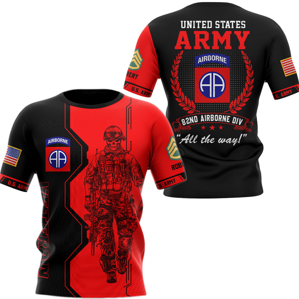 Custom Veteran All Over Print Shirt Available All Military Branches Gift For Veteran K1702 Trhn