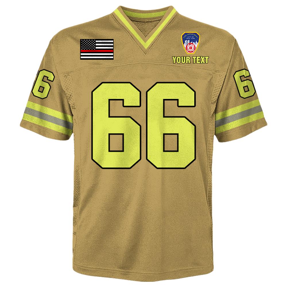 Custom Firefighter Football Jersey Custom Dept Name Number Firefighter Retirement Fireman Dad Grandpa K1702