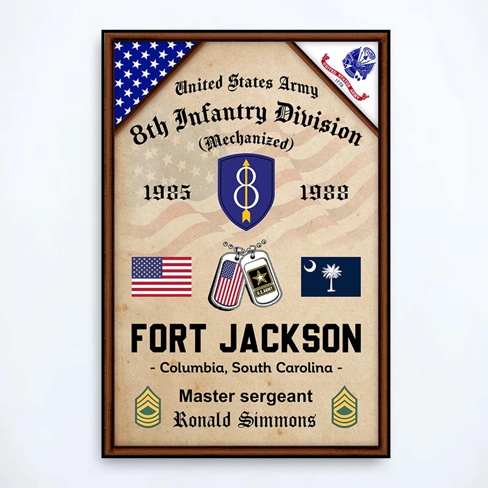 Veteran Custom Military Base Poster And Canvas K1702