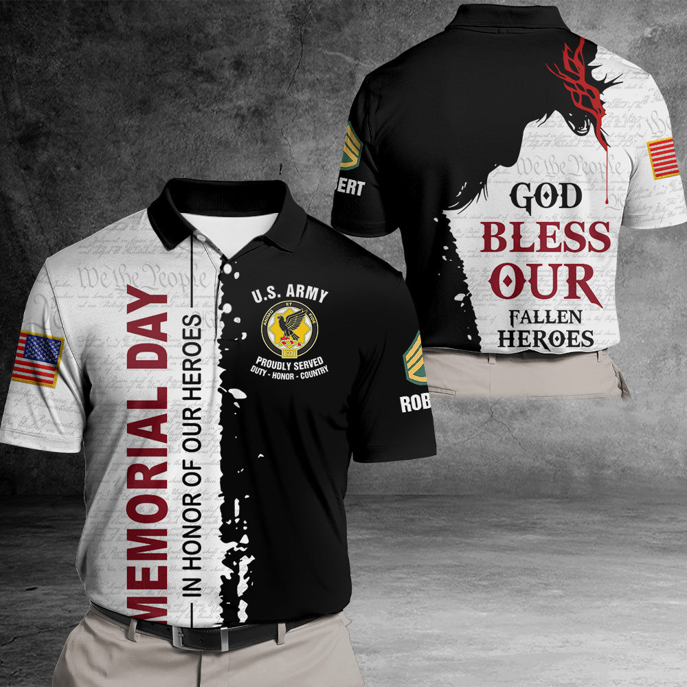 Personalized All Over Print Shirt Memorial Day In Honor Of Our Heroes God Bless Our Fallen Heroes Gift For Veteran K1702 Trhn