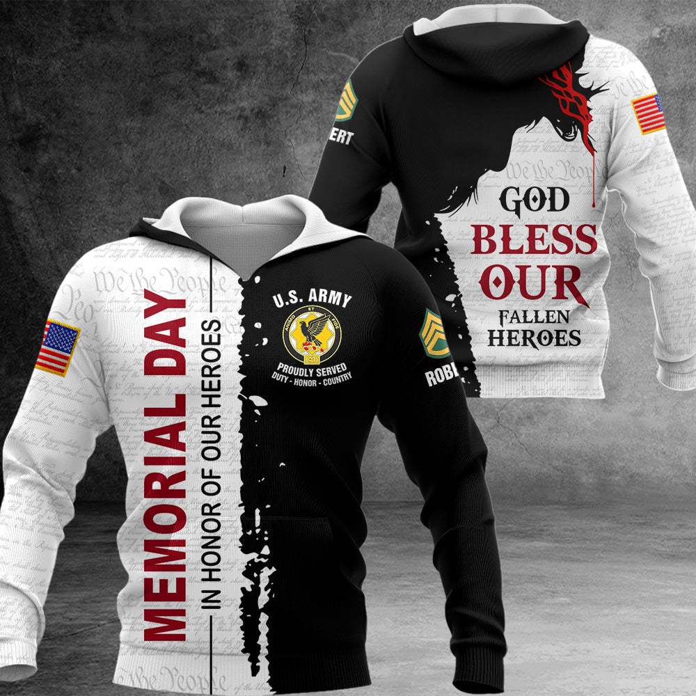 Personalized All Over Print Shirt Memorial Day In Honor Of Our Heroes God Bless Our Fallen Heroes Gift For Veteran K1702 Trhn