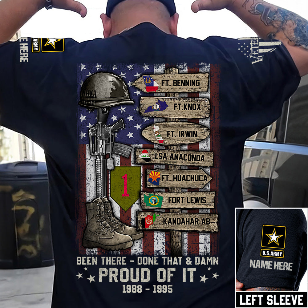 Custom Veteran World Tour Shirt - Personalized Branch, Rank, and Military Base Gift For Veteran K1702