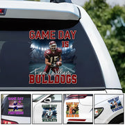 Custom Photo Football Game Day Personalized Car Decal Sticker Custom Team Name K1702