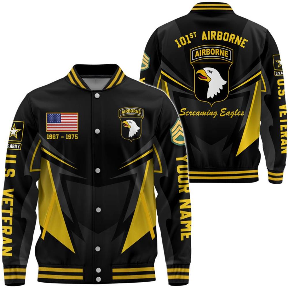 US Veteran Baseball Jackets Custom All Branches Military Proudly Served Gift For Veterans All Over Print Shirt K1702
