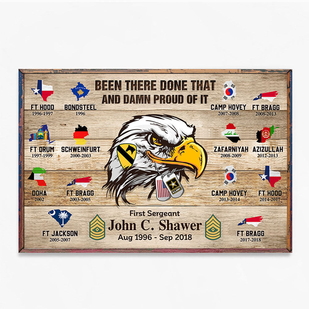 Custom Poster Canvas U.S Military World Tour Personalized Gift For Veteran K1702