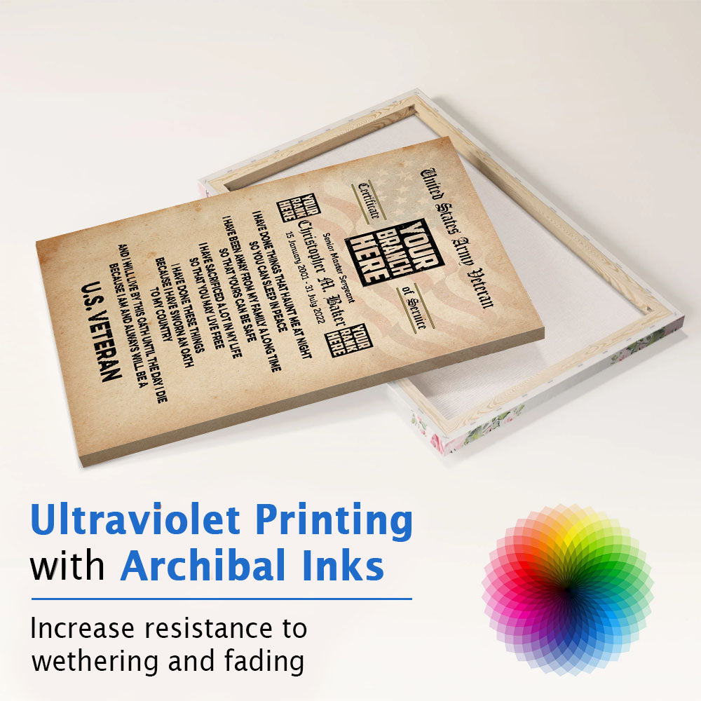 Veteran Custom Poster Canvas I Am And Always Be A U.S. Veteran Personalized Gift For Veteran K1702